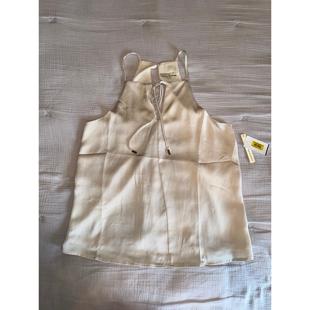 NWT Beautiful ivory tank top blouse Small